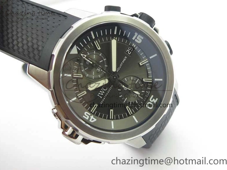 MIROTIME 0218 Aquatimer Chrono IW376803 V6F 1:1 Best Edition Gray Dial on Rubber Strap A FlexibleFit 7153